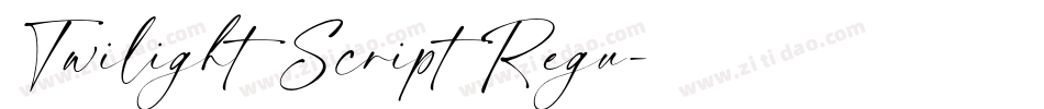 Twilight Script Regu字体转换